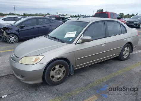 2005 Honda Civic Hybrid из США, поврежденный, VIN JHMES96605S019996